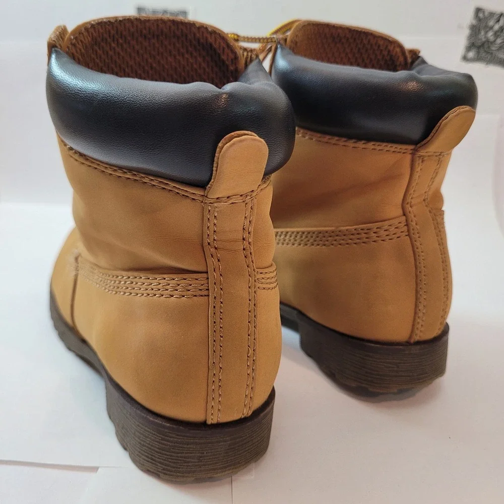 Rock & Candy Katlin Boots Little Kids Todd Tan Lace Up Combat Work Boots Size 13